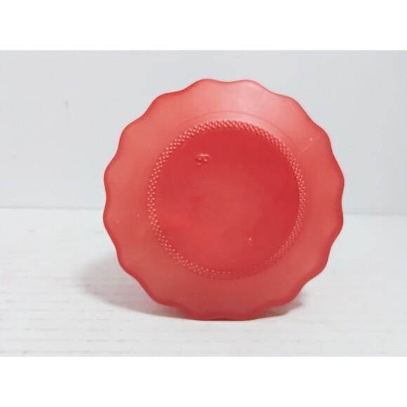 VINTAGE LAMPE BERGER PARIS RED FROSTED  GLASS  FRAGRANCE LAMP W CATALYTIC BURNER - Picture 9 of 11
